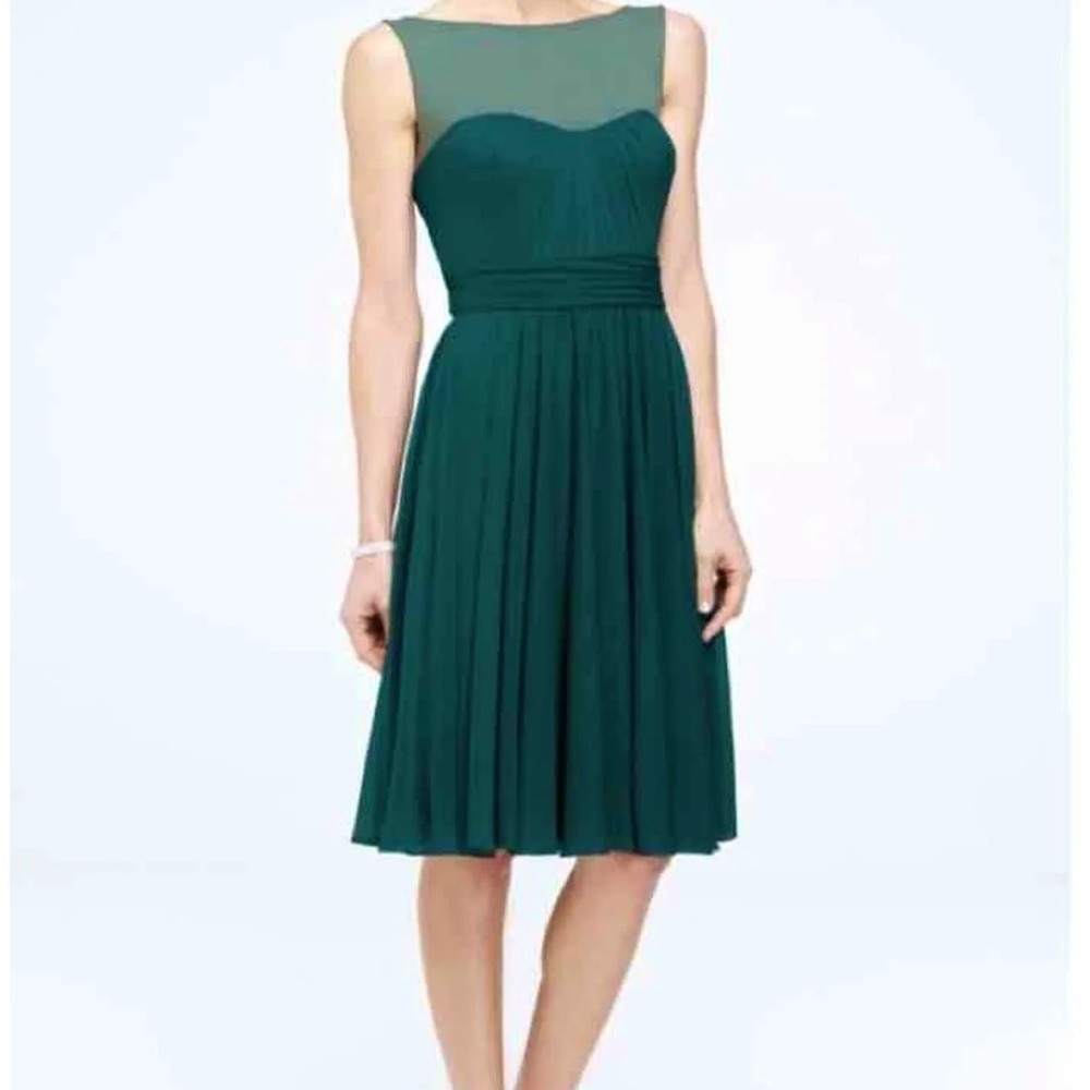 David's Bridal Illusion mesh sweetheart dress